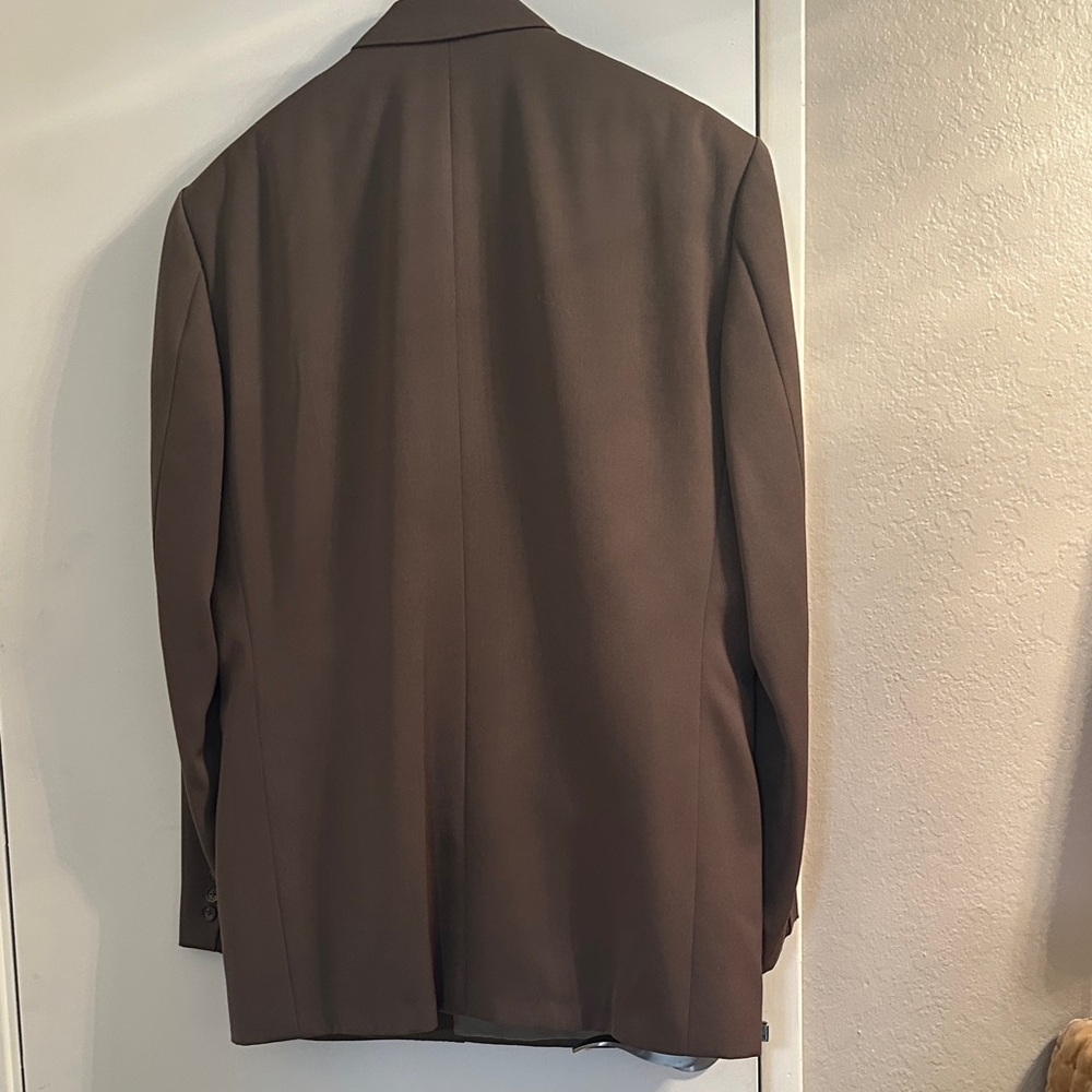Men's Brown Double-Breasted suit.  Custom made - Picture 5 of 6
